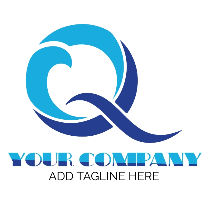 Q letter logo design Water company logo Template PosterMyWall